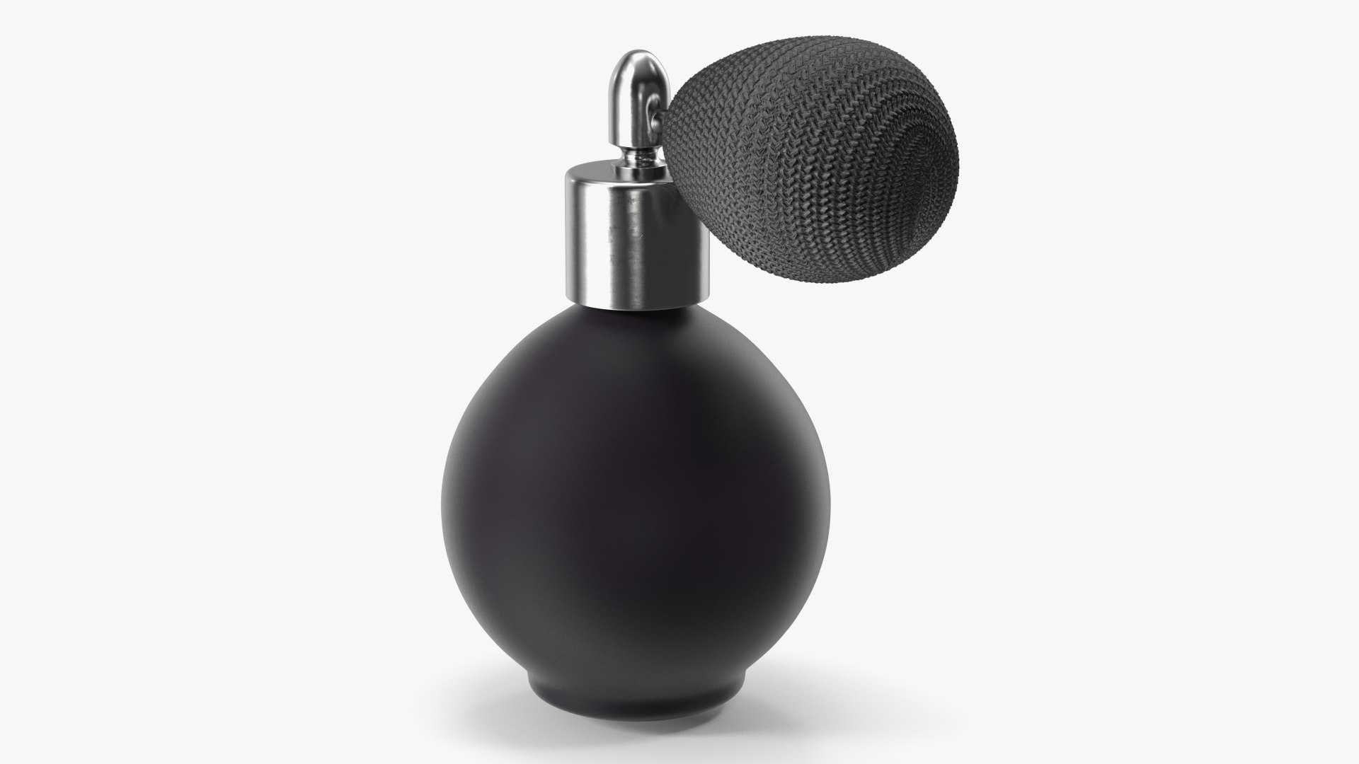 Black Matte Perfume Bottle with Silver Cap 3D model preview