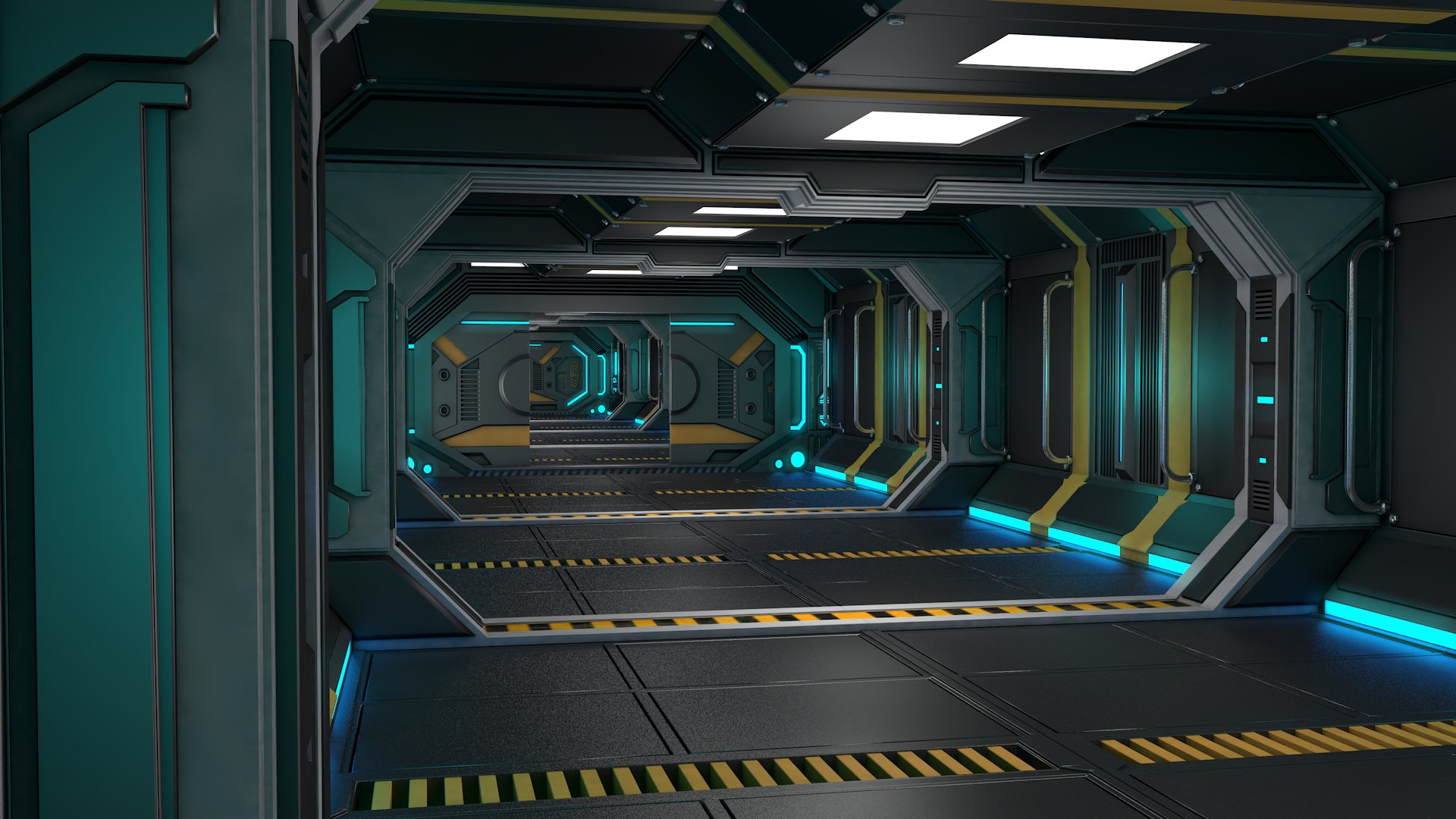 Sci Fi Corridor 3D Model - TurboSquid 2233980