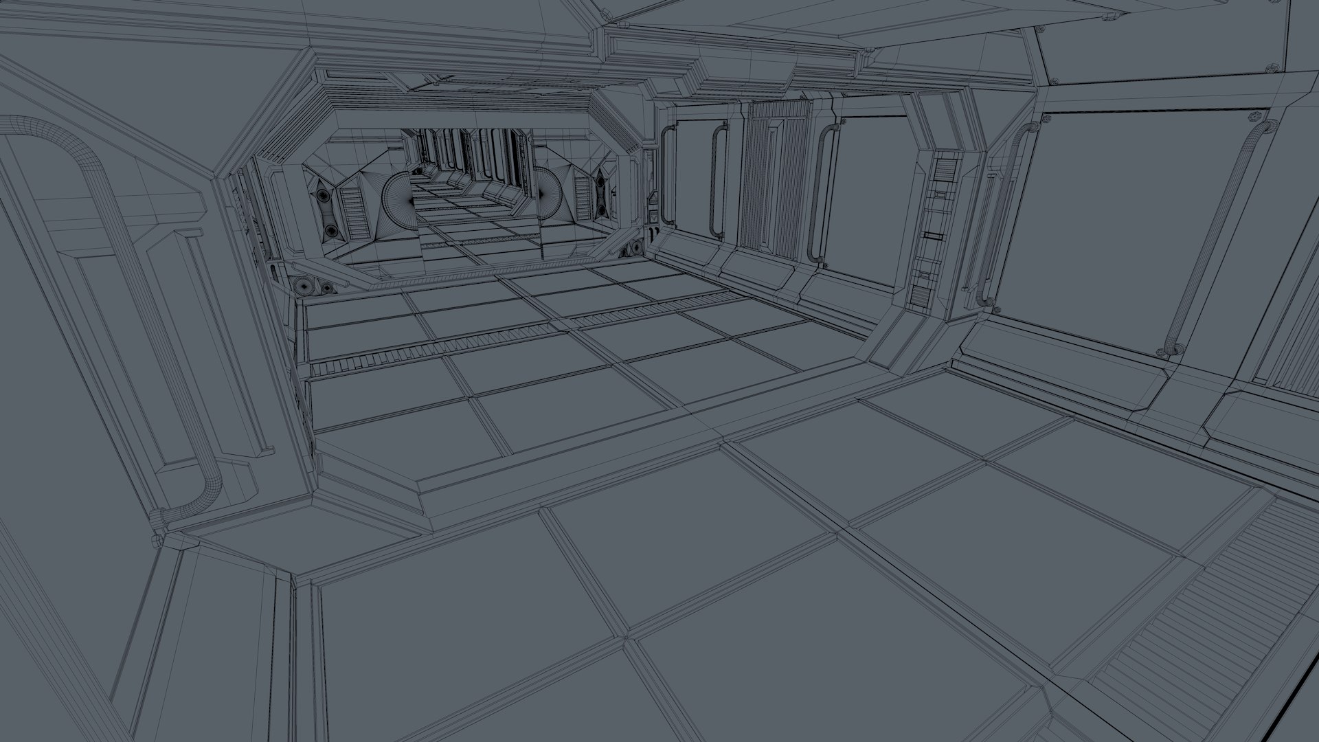 Sci Fi Corridor 3D Model - TurboSquid 2233980
