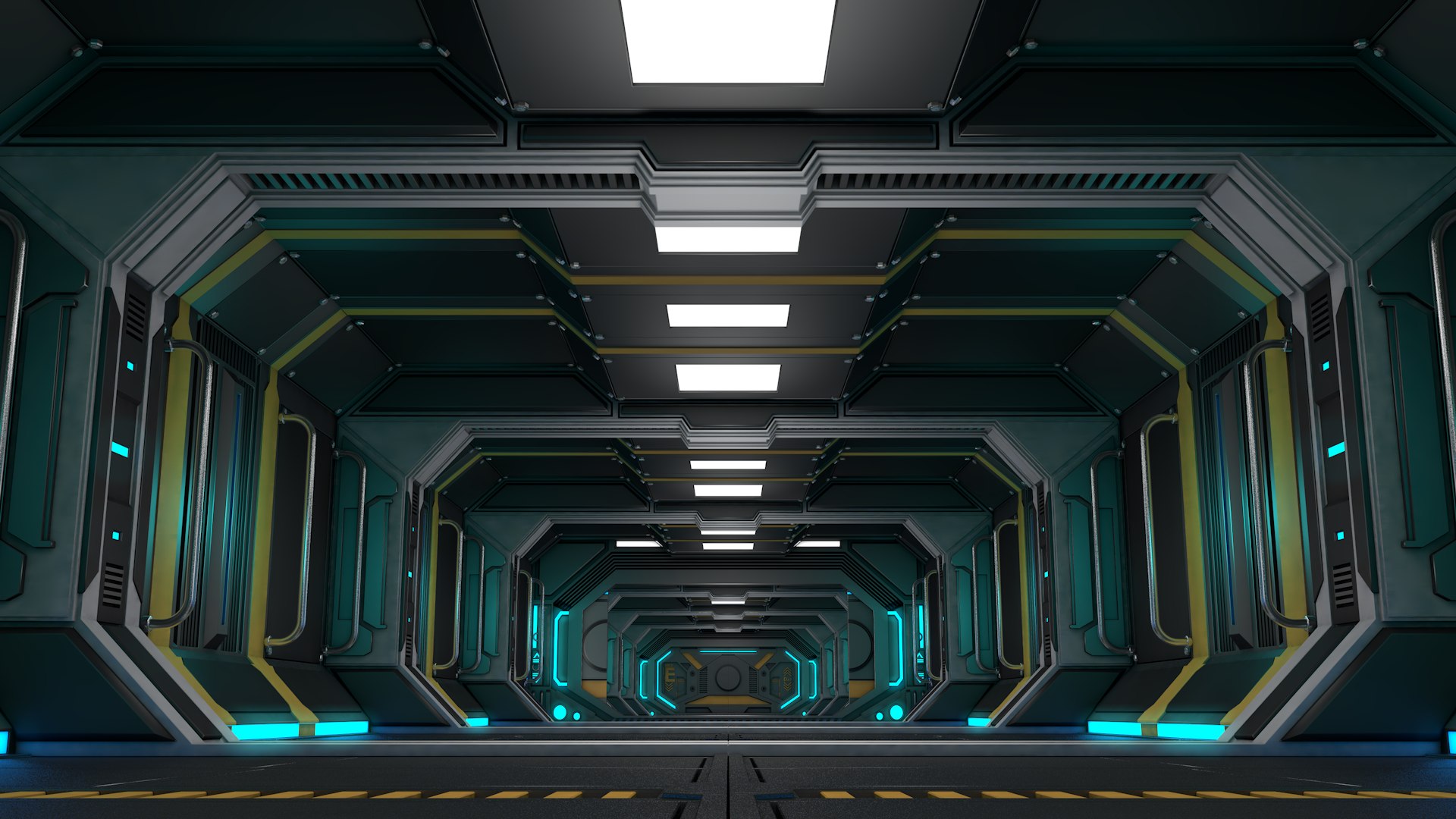 Sci Fi Corridor 3D Model - TurboSquid 2233980