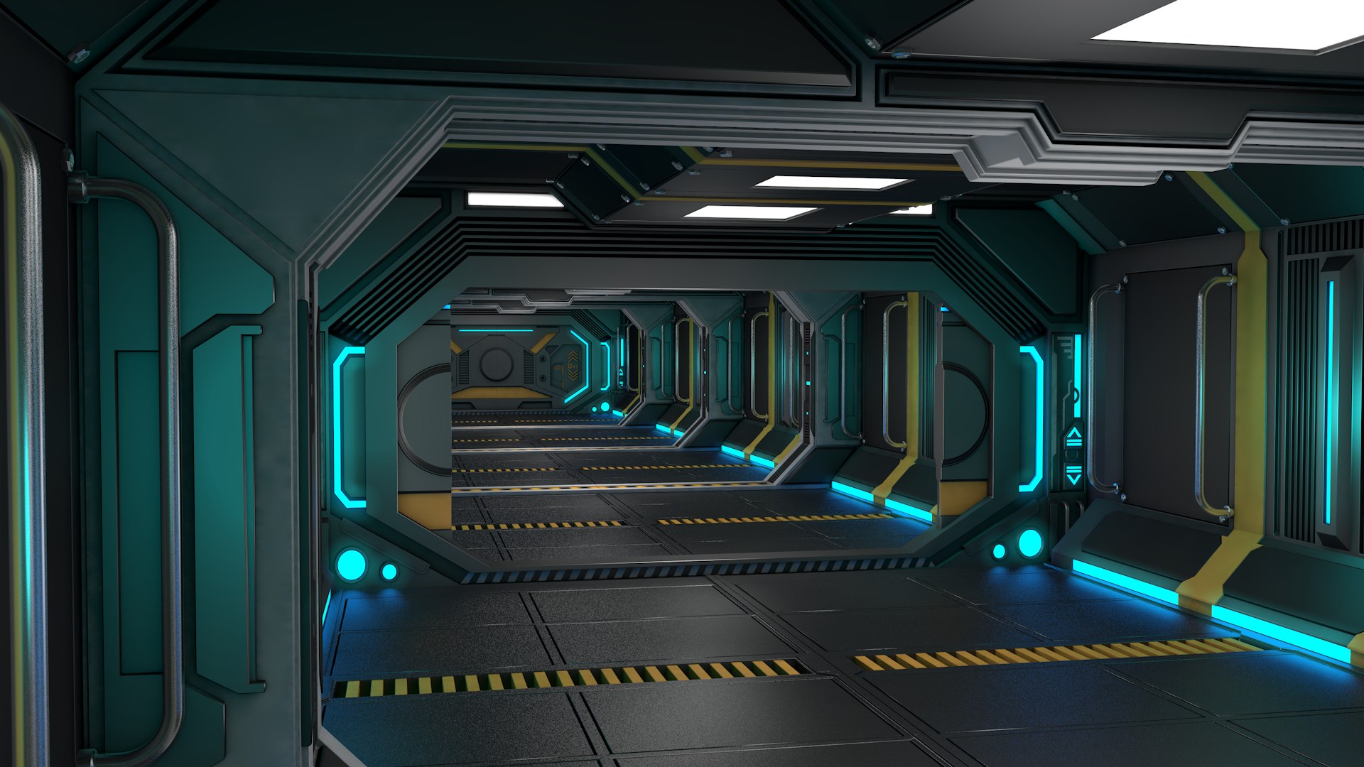 Sci Fi Corridor 3D Model - TurboSquid 2233980