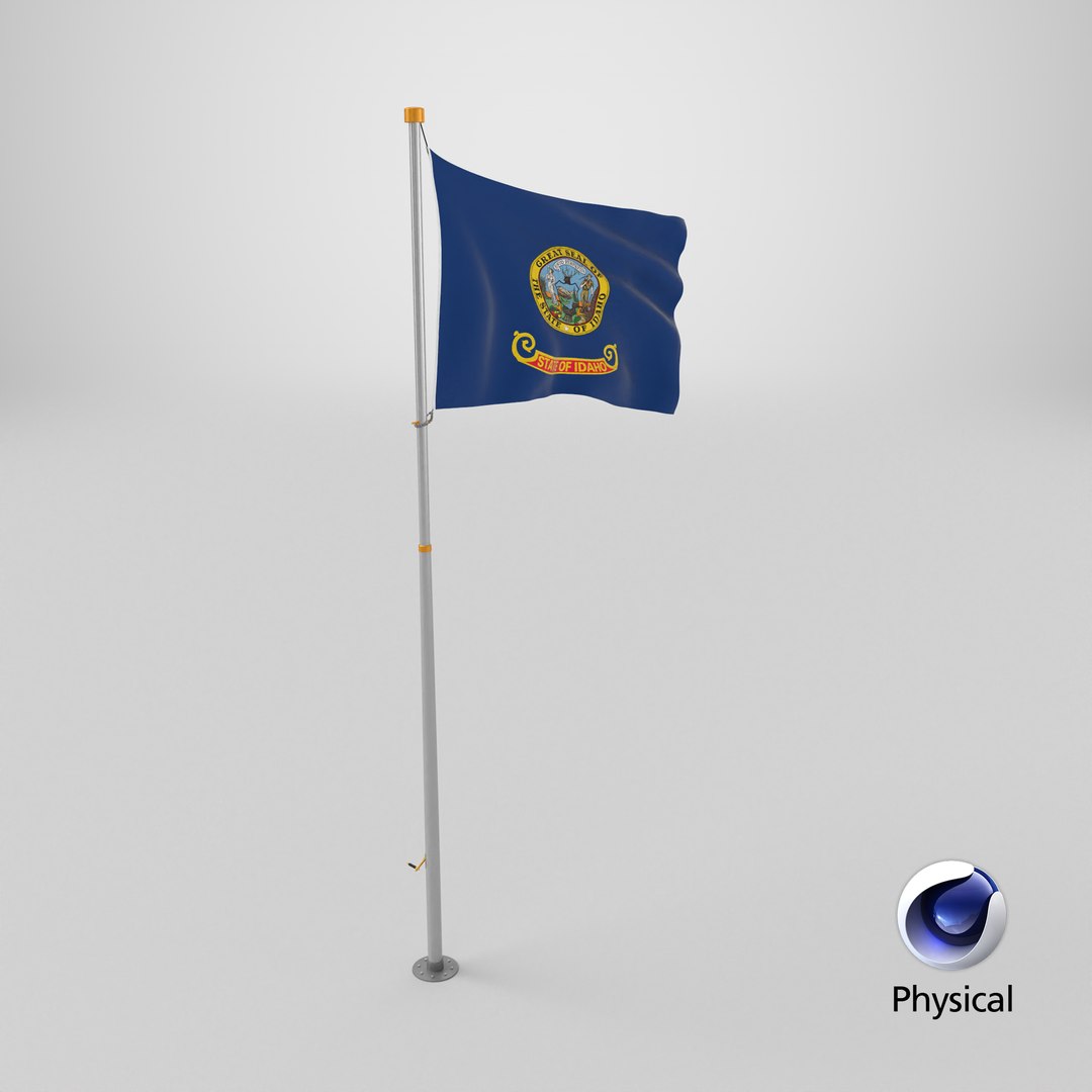 3D Pole Flag Idaho model https://p.turbosquid.com/ts-thumb/Jx/eyIW6Y/BQ/stemcell_cinema_4d_physical_render/png/1726581852/1920x1080/fit_q87/e273ad125872a58d00b95f3c99b45baffe3a6470/stemcell_cinema_4d_physical_render.jpg