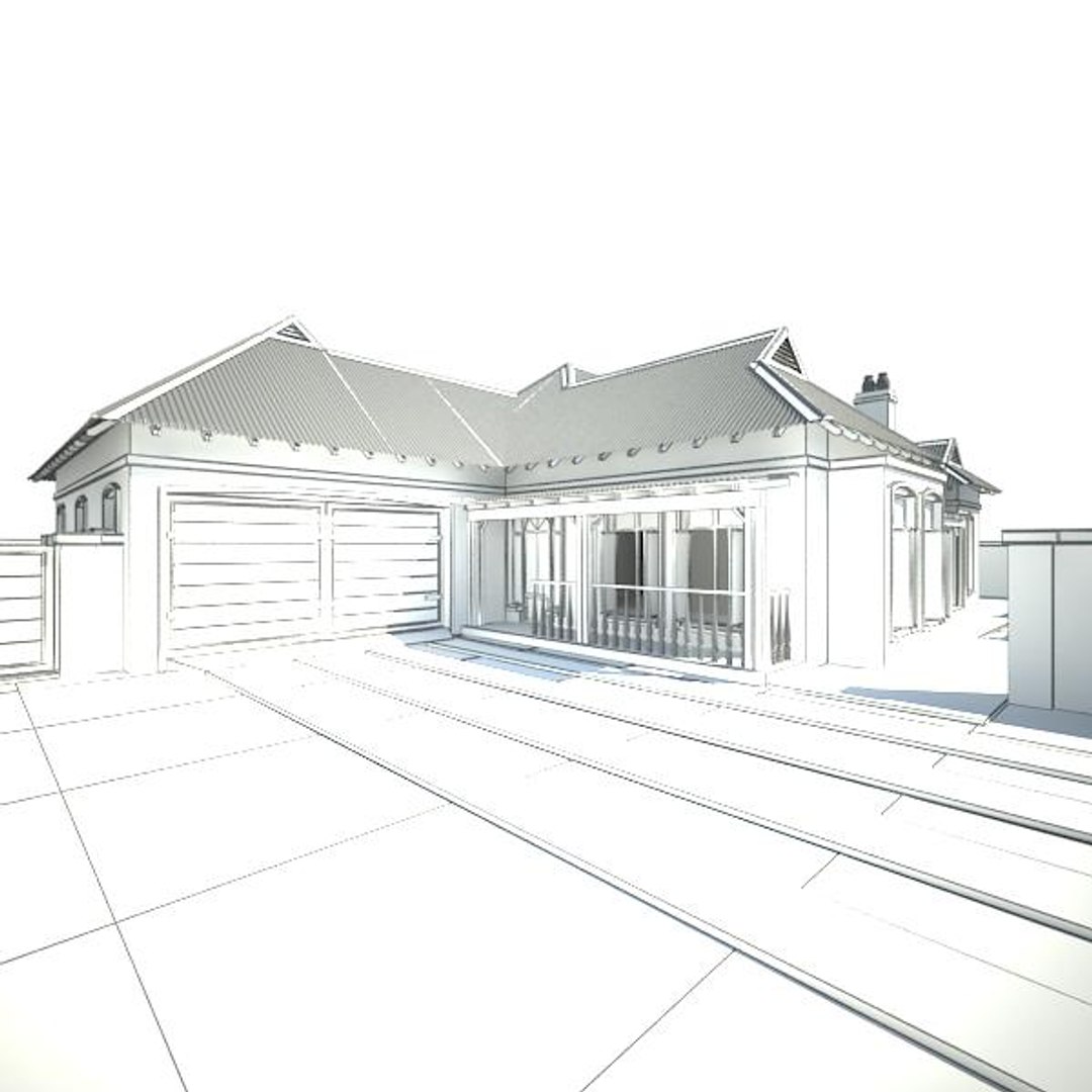 3d Model Of Country Farm House