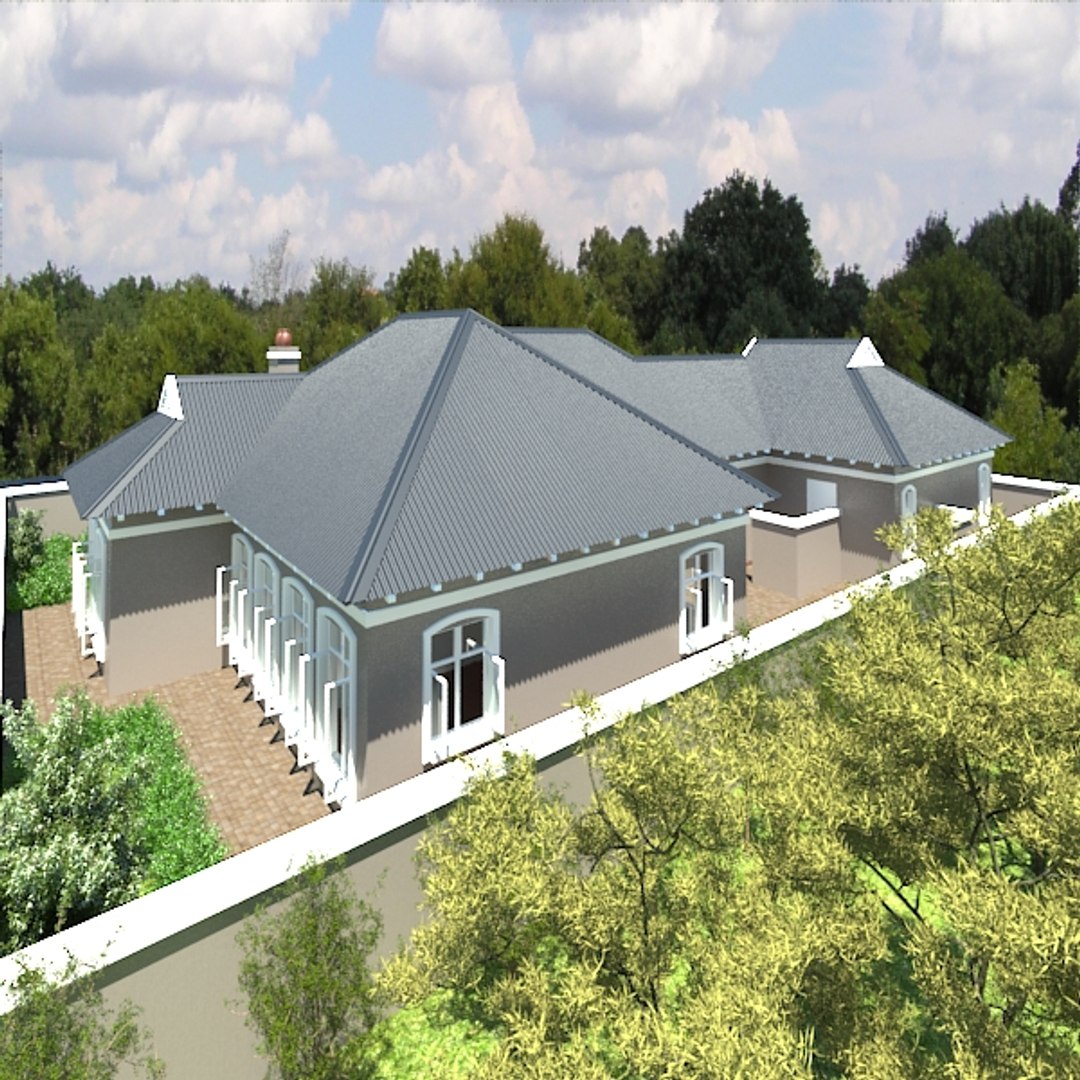 3d Model Of Country Farm House