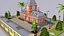 Low Poly Cartoon Train Station