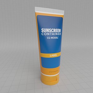 3D model sunscreen container