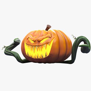 stylized halloween pumpkin 3D