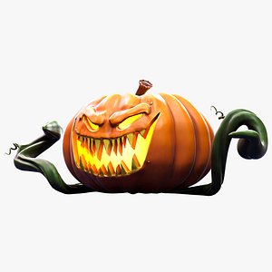 stylized halloween pumpkin 3D