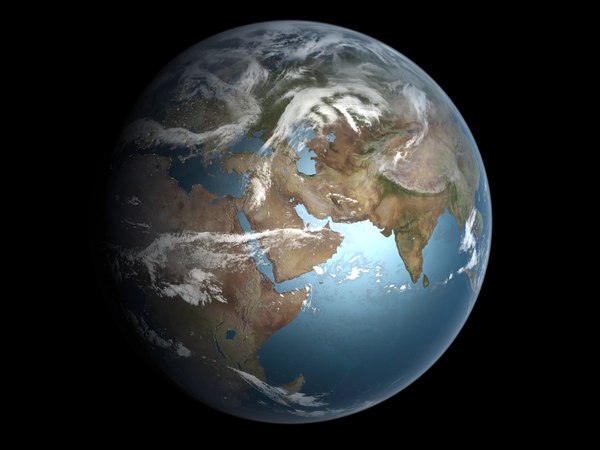 3d model universe earth planet