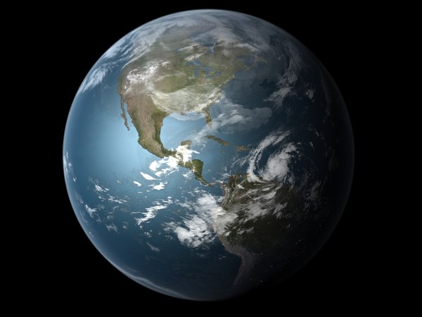 3d model universe earth planet