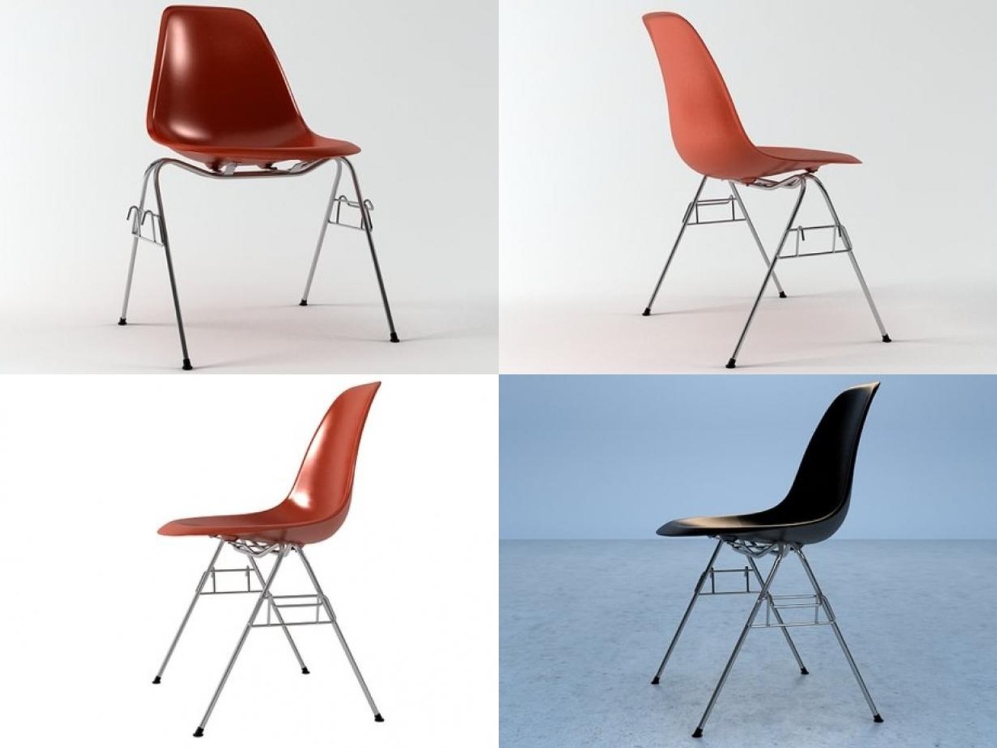 3D Eames Plastic Chair Dss Model TurboSquid 1183676