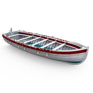 3D wooden boat model