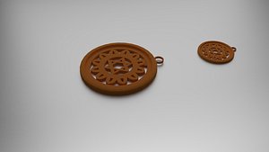 3D model pendant anahata heart