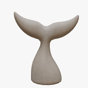 3D model Ceramic Whale Tail Decor  Low Poly
