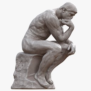 3D model The Thinker Marble Statue