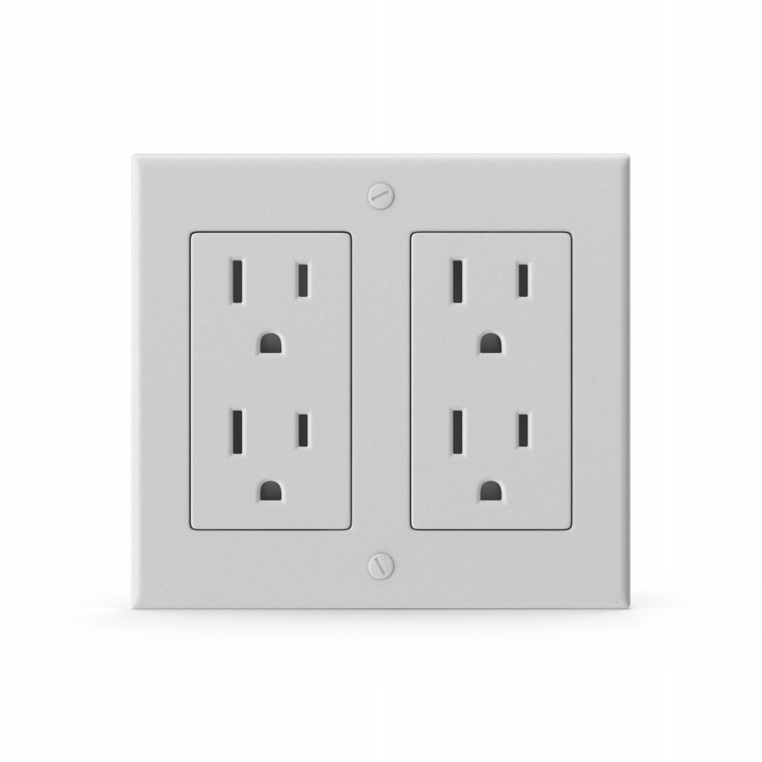 Double Socket Outlet 3D model - TurboSquid 2167148