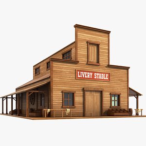 Detailed Livery Stable 3D model