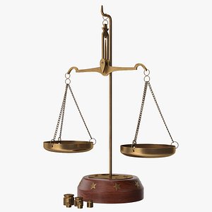 balance scales weights 3D model