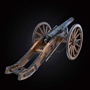 field cannon 3d model