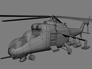 Mi-24 Hind soviet gunship helicopter