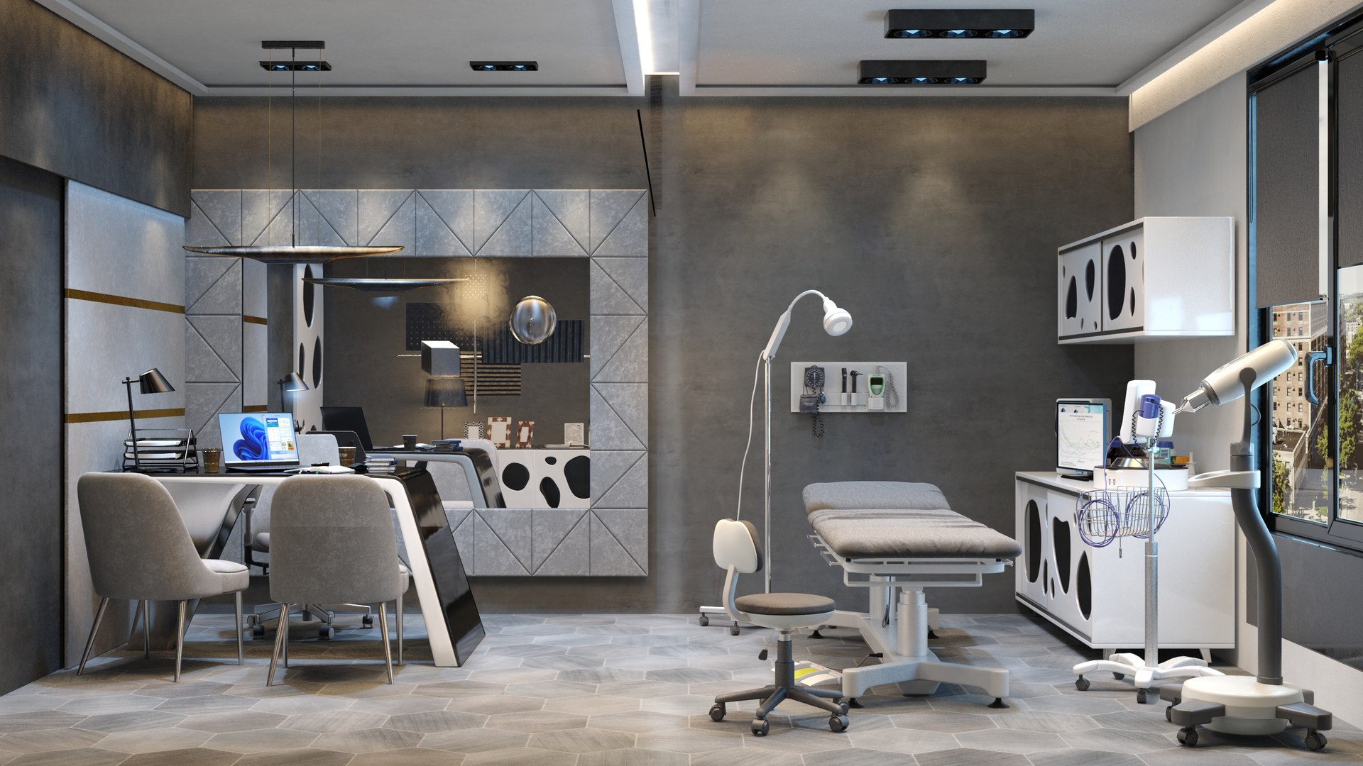 Exam Room Gray 3D Model - TurboSquid 2119645