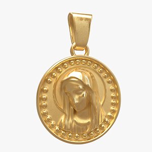 Virgin Mary Pendant 3D print model