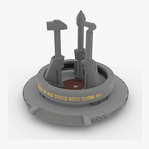 Monument to Party Founding Pyongyang North Korea 3D