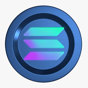 Crypto Coin Solana SOL 3D model