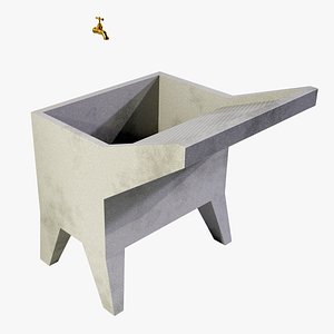 Italian Grit Washtub PBR 3D