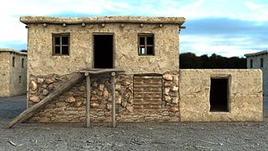 3D model mud house