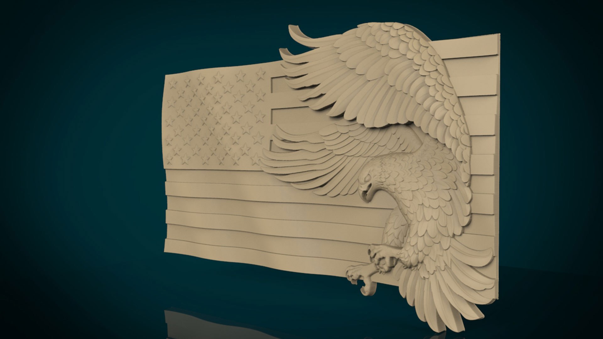 3D American Flag and Eagle model - TurboSquid 2094503