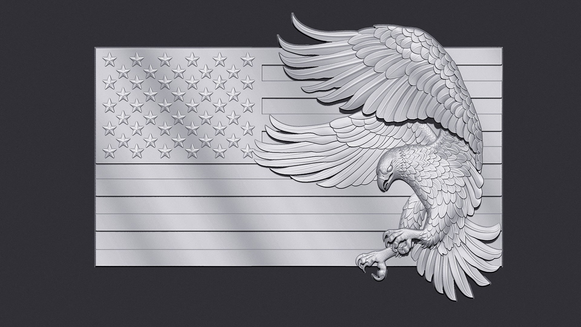 3D American Flag and Eagle model - TurboSquid 2094503