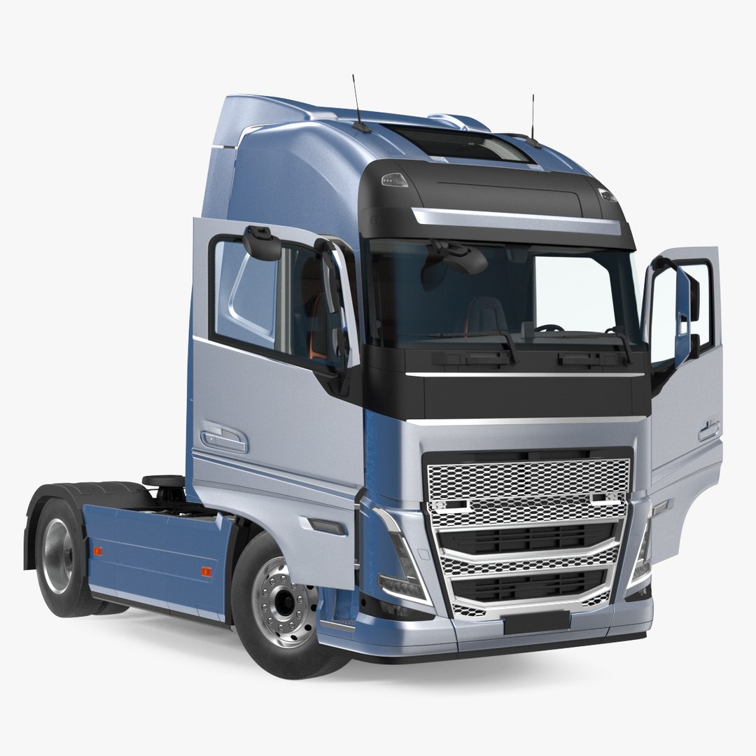 Cabover 4x2 Lorry Rigged 3D model preview