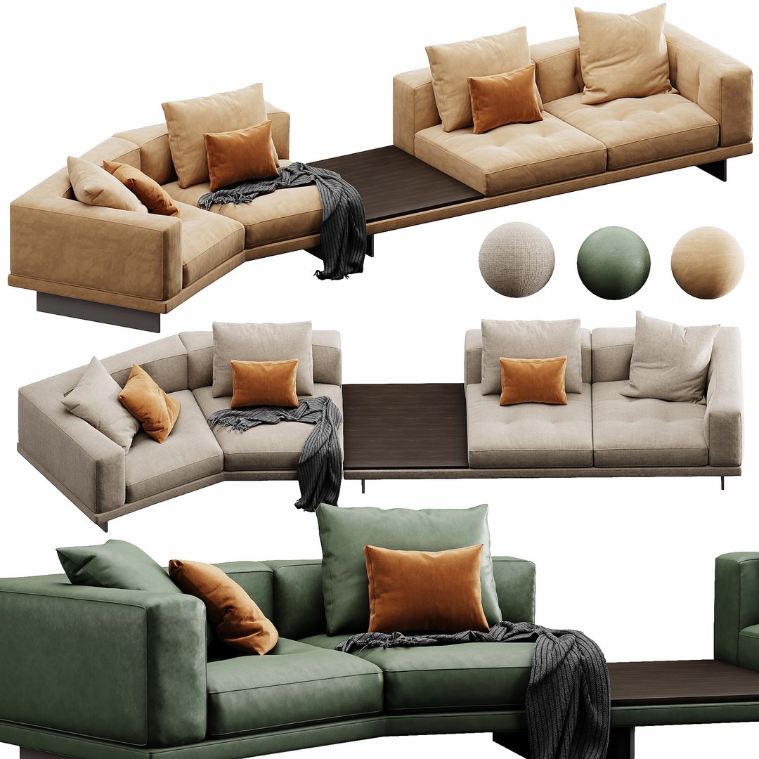 3D Model Minotti Dylan Set 2 - TurboSquid 2171526