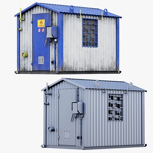 3D Industrial Gas Station Bundle Realtime