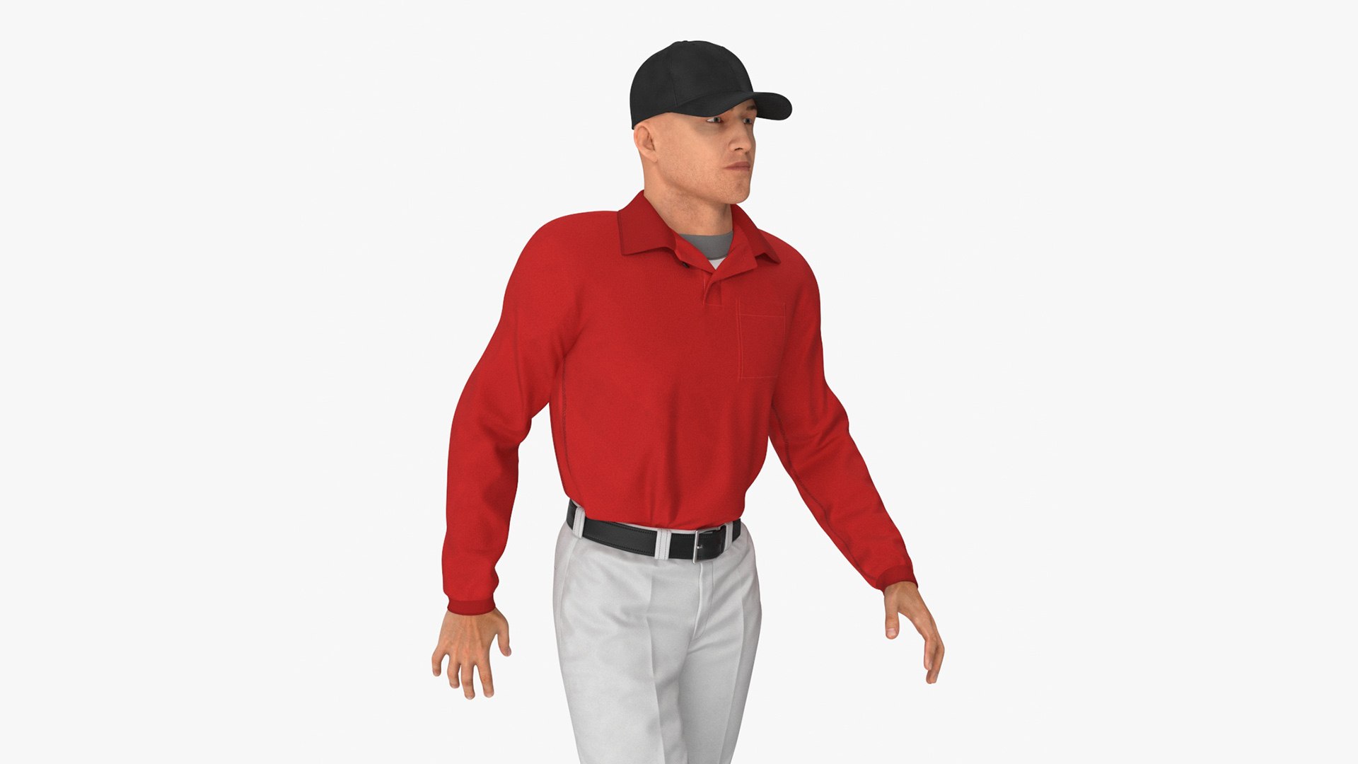 Young Man in Casual Clothes Rigged 3D model preview