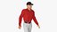캐주얼한 옷을 입은 청년이 조작되다
