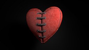 3D heart leather valentine model