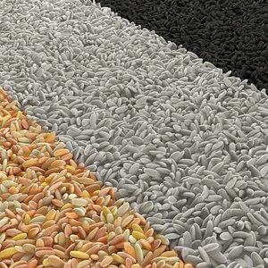 3D flowerbed road model