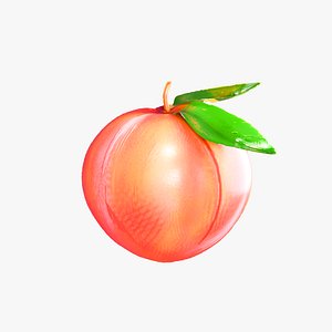 Stylized Handpainted Peach 3D model