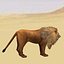Lion mâle prêt pour le jeu et l'animation