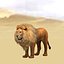 Lion mâle prêt pour le jeu et l'animation