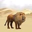 Lion mâle prêt pour le jeu et l'animation