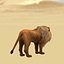 Lion mâle prêt pour le jeu et l'animation