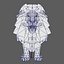 Lion mâle prêt pour le jeu et l'animation