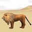 Lion mâle prêt pour le jeu et l'animation