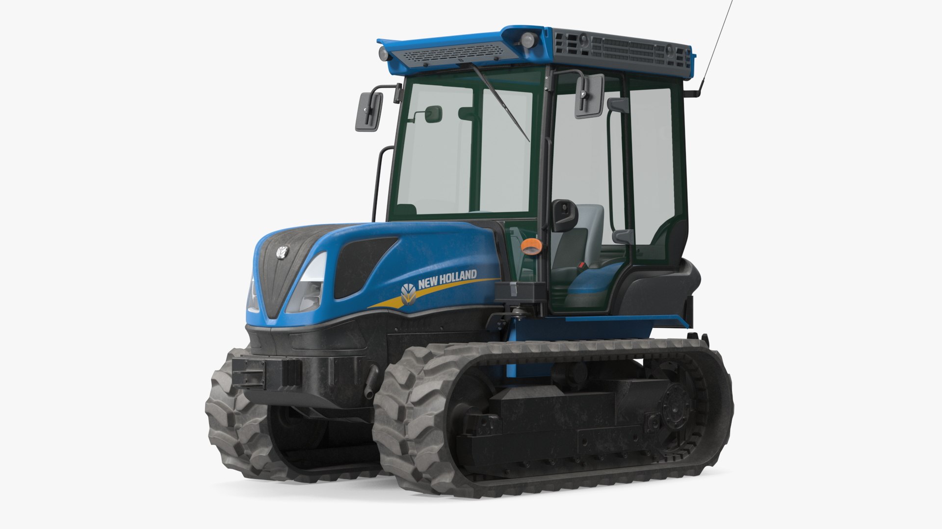 New Holland TK4 Crawler Cabin Dirty 3D model preview