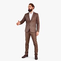 Bearded Businessman Greeting