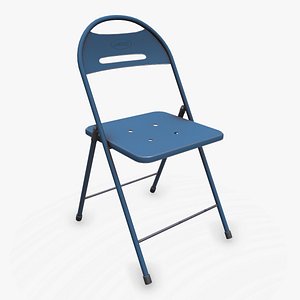 Old Metal Chair 01 Low-poly PBR model