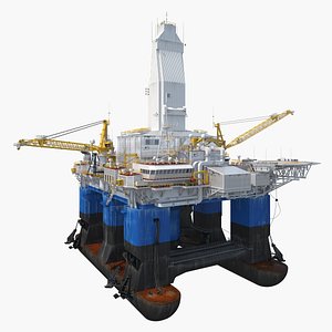 Drilling Rig Rigged 3D Model